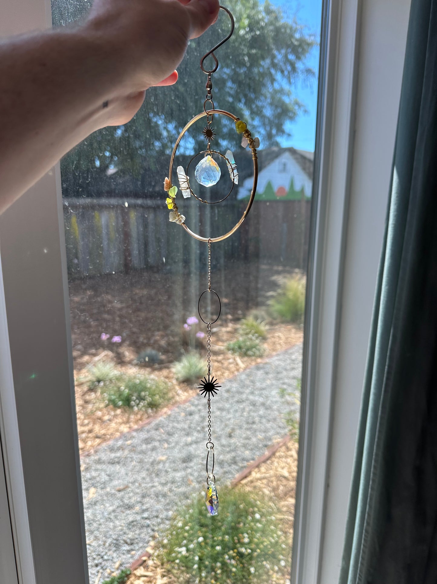 Wire Wrap Crystal Suncatcher