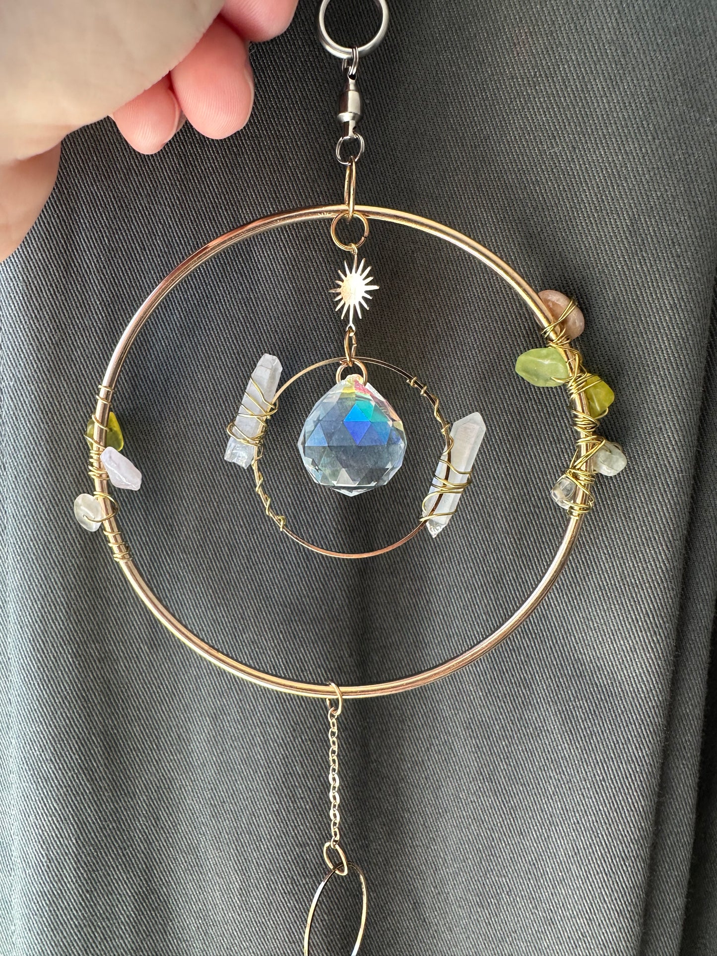 Wire Wrap Crystal Suncatcher